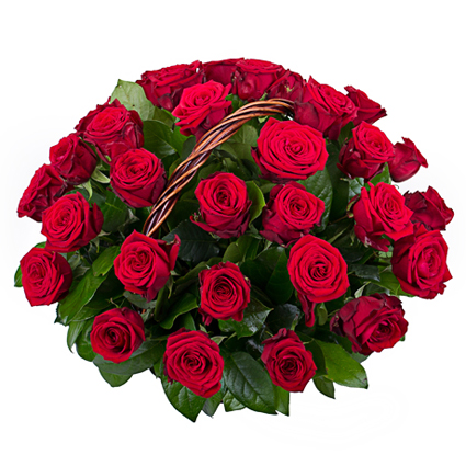 Sarkanu rožu kompozīcija