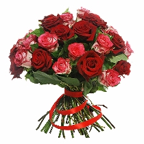 Букет из красных и розовых роз: Танго